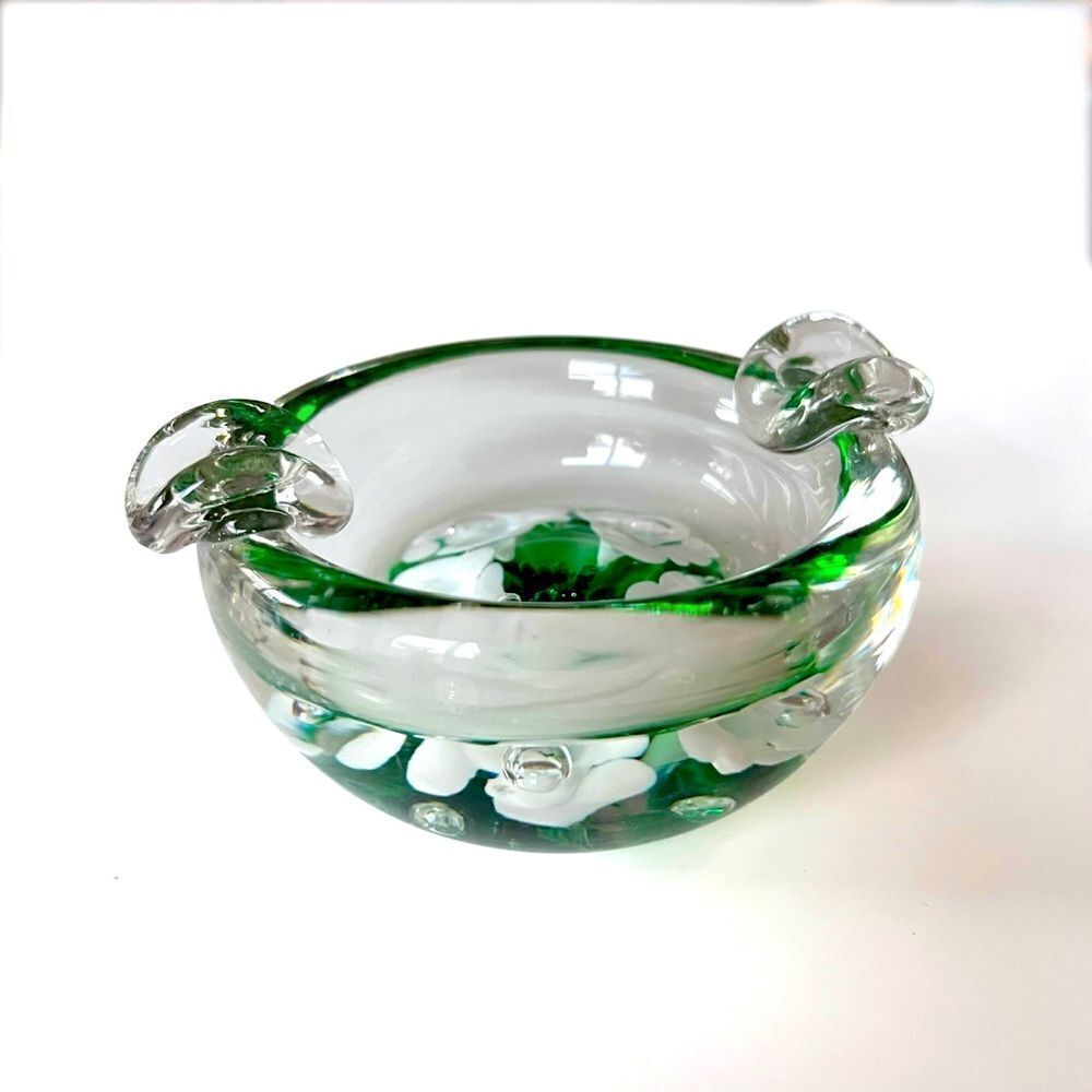 Vintage St. Clair Handblown Art Glass Ashtray